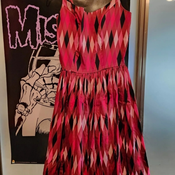 Pinup Girl Clothing Harlequin Dress - Picture 2 of 3